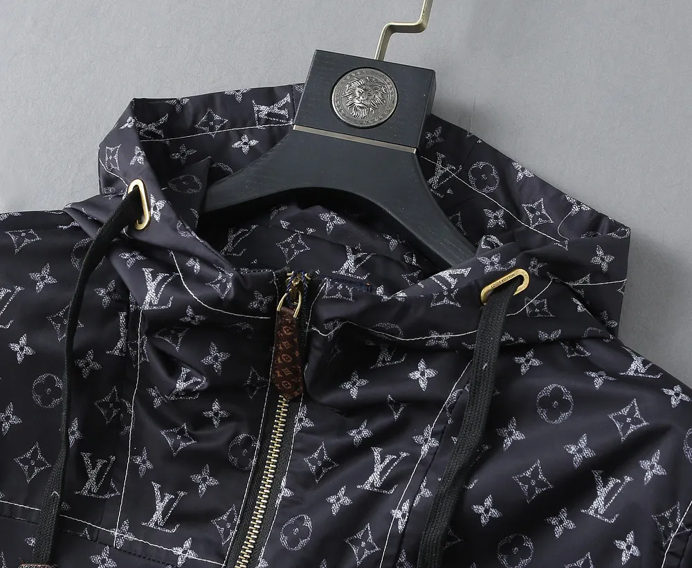 Monogram Print Hooded Windbreaker Jacket D40024620 — view 6