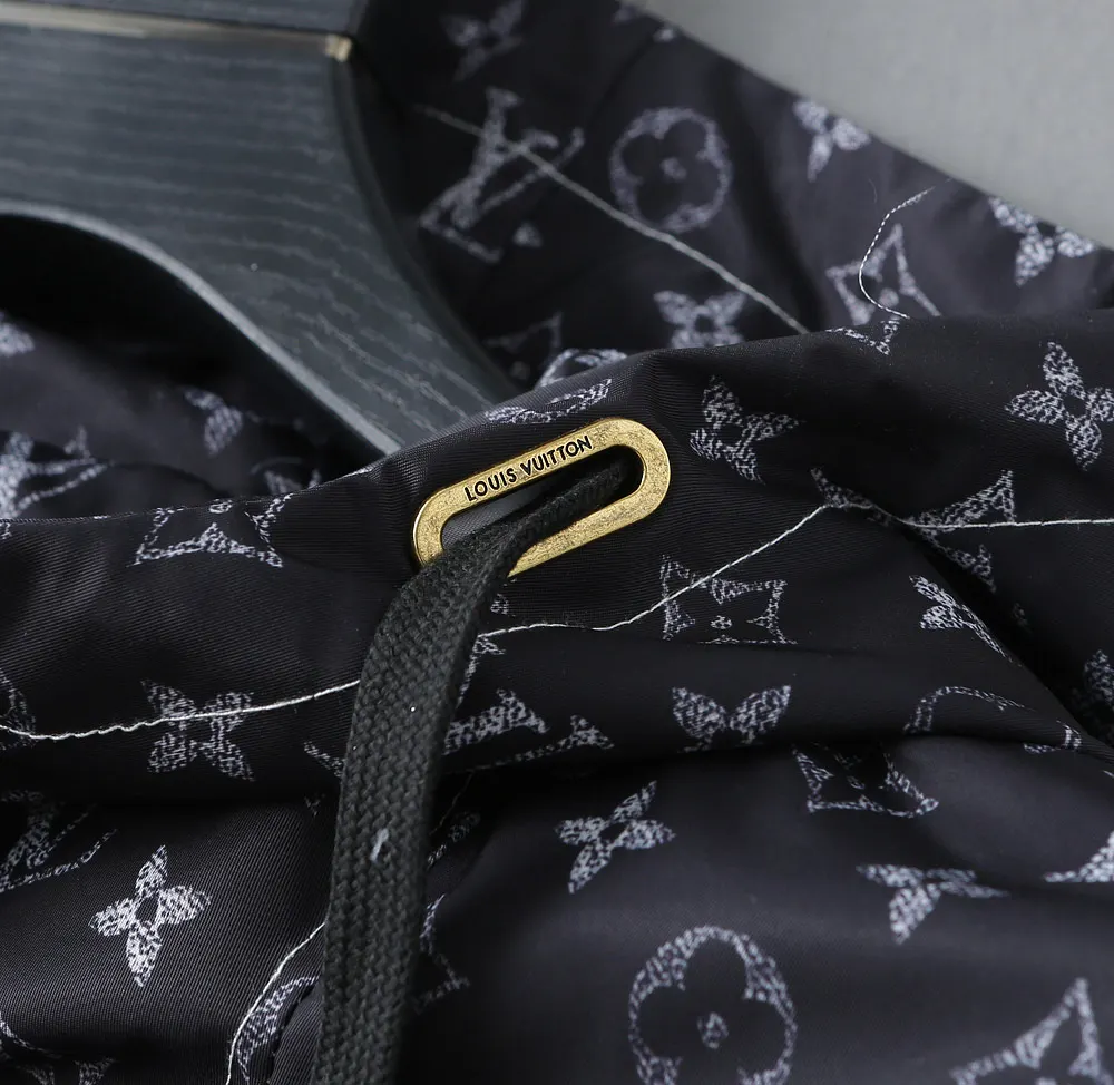 Monogram Print Hooded Windbreaker Jacket D40024620 — view 9