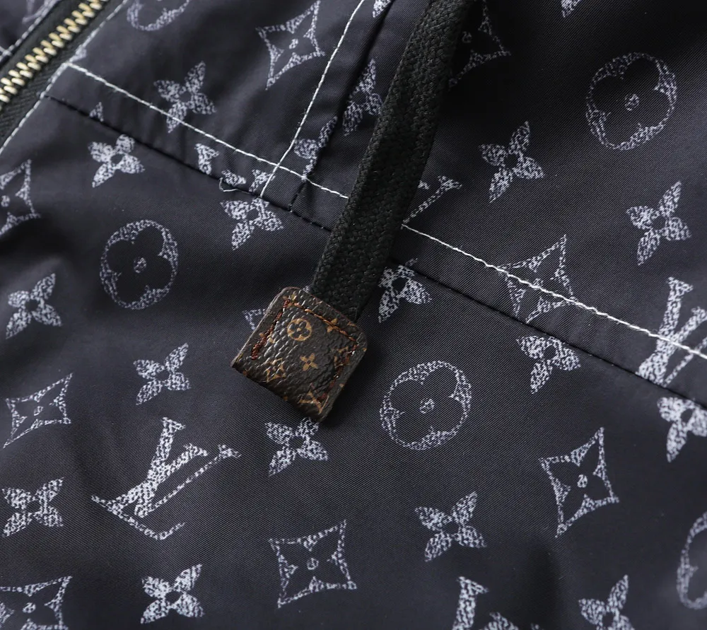 Monogram Print Hooded Windbreaker Jacket D40024620 — view 11