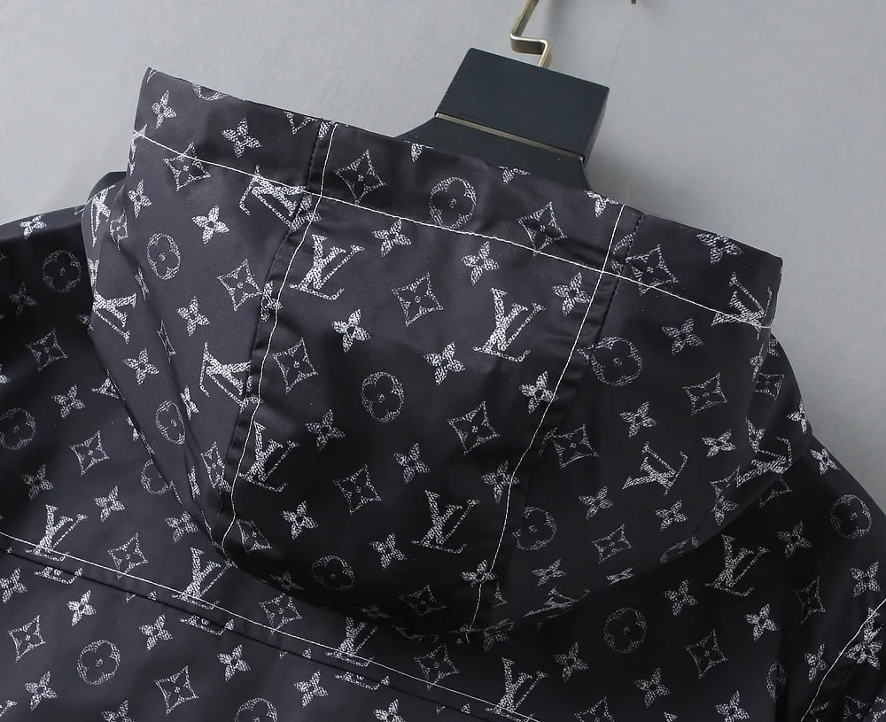 Monogram Print Hooded Windbreaker Jacket D40024620 — view 16
