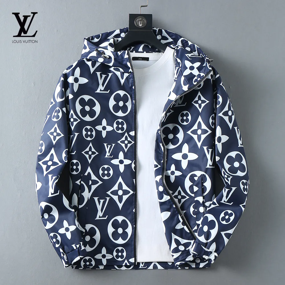 Monogram Print Hooded Windbreaker Jacket D40024638