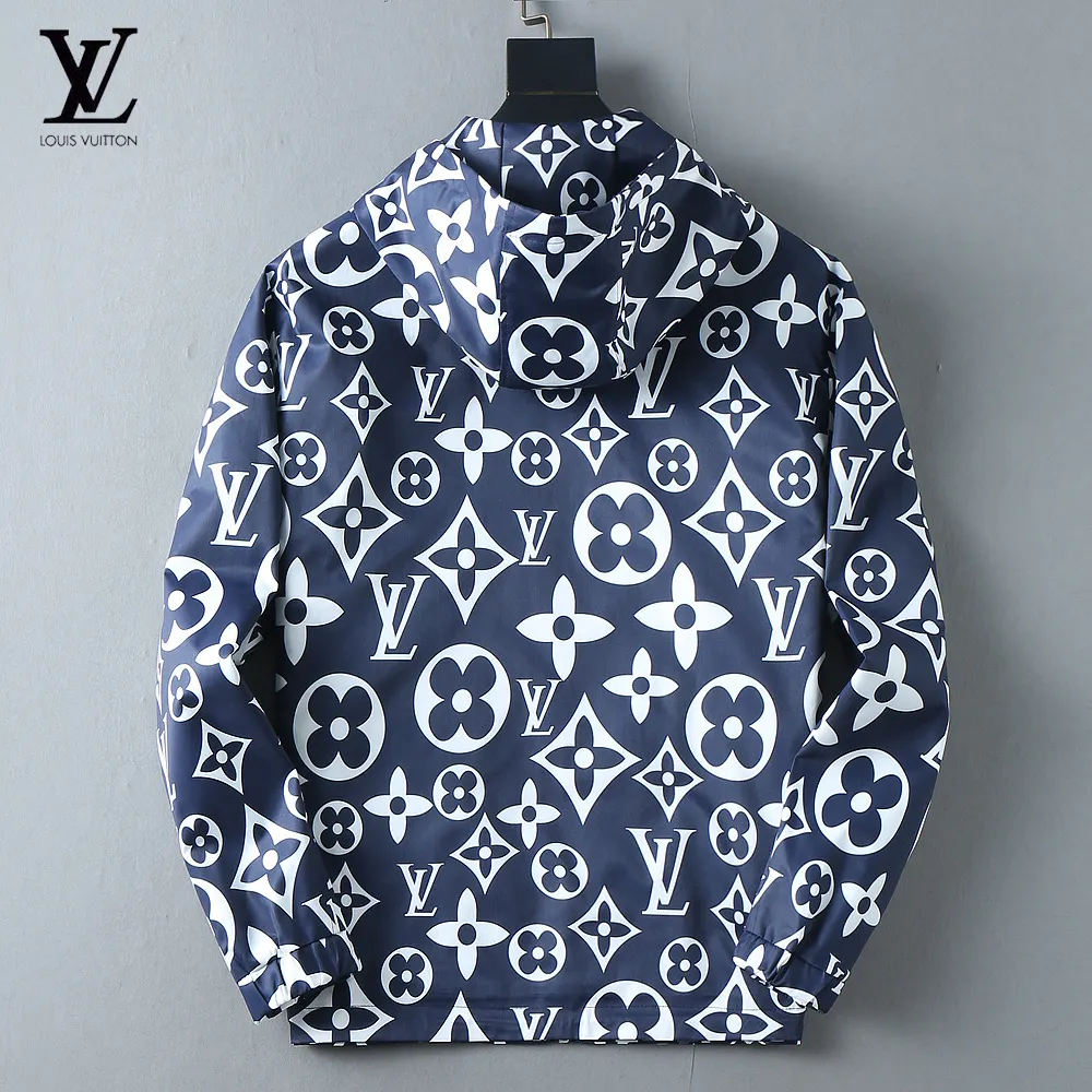 Monogram Print Hooded Windbreaker Jacket D40024638 — view 2