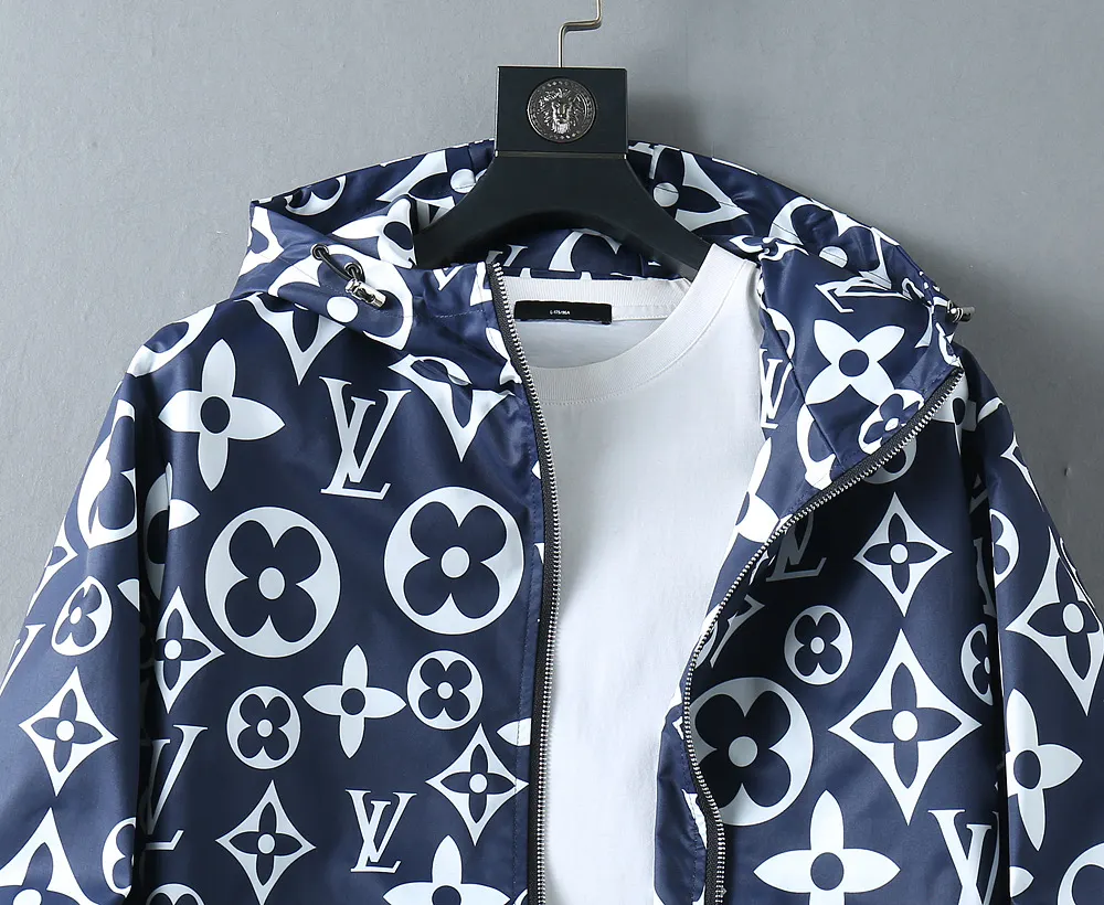 Monogram Print Hooded Windbreaker Jacket D40024638 — view 4