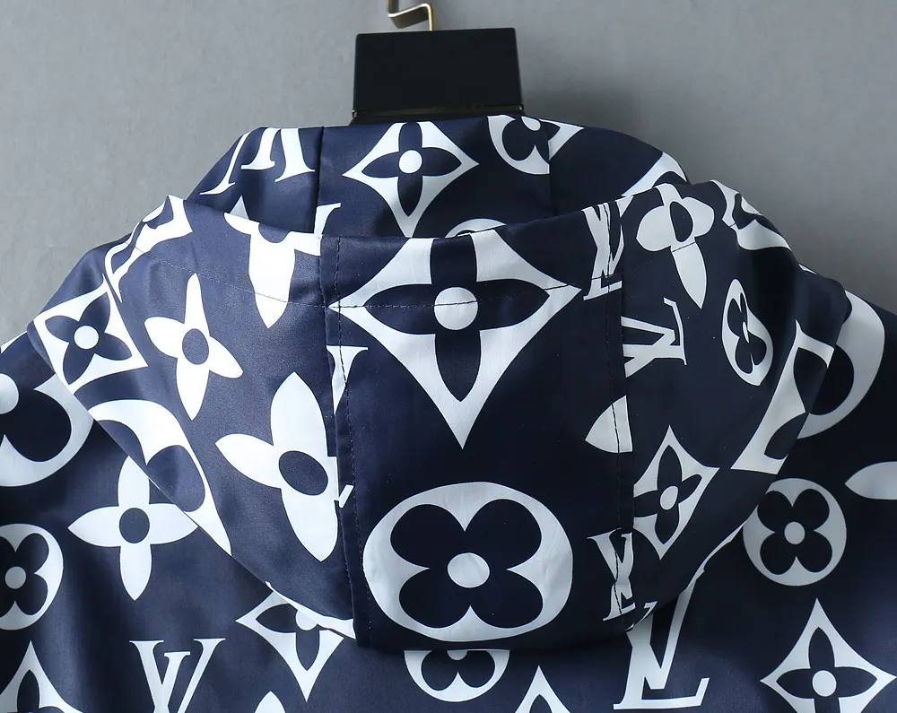 Monogram Print Hooded Windbreaker Jacket D40024638 — view 13