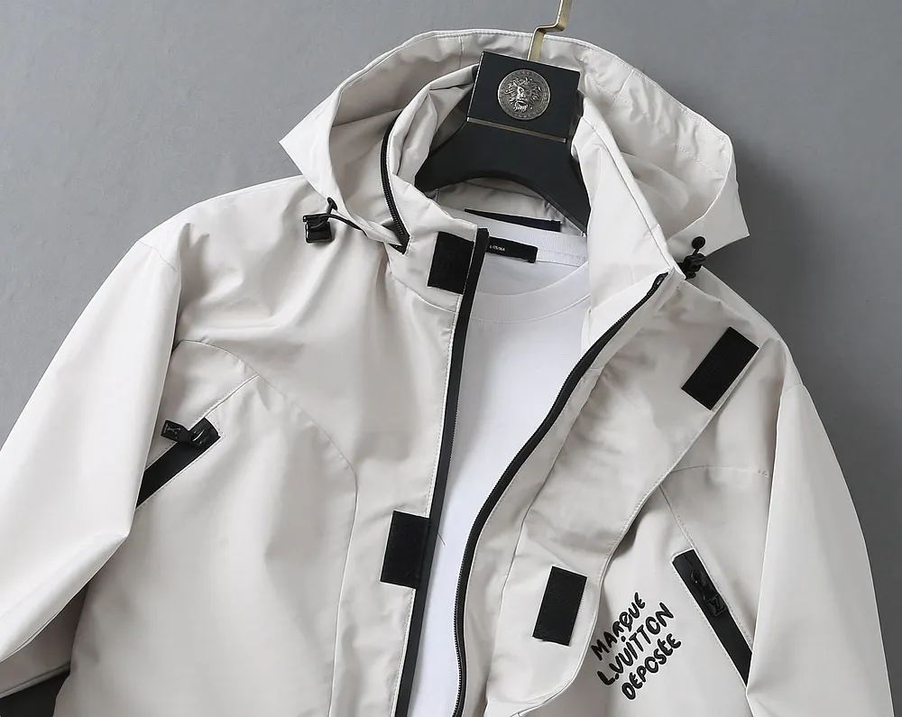 Hooded Technical Windbreaker Jacket D40024628 — view 5