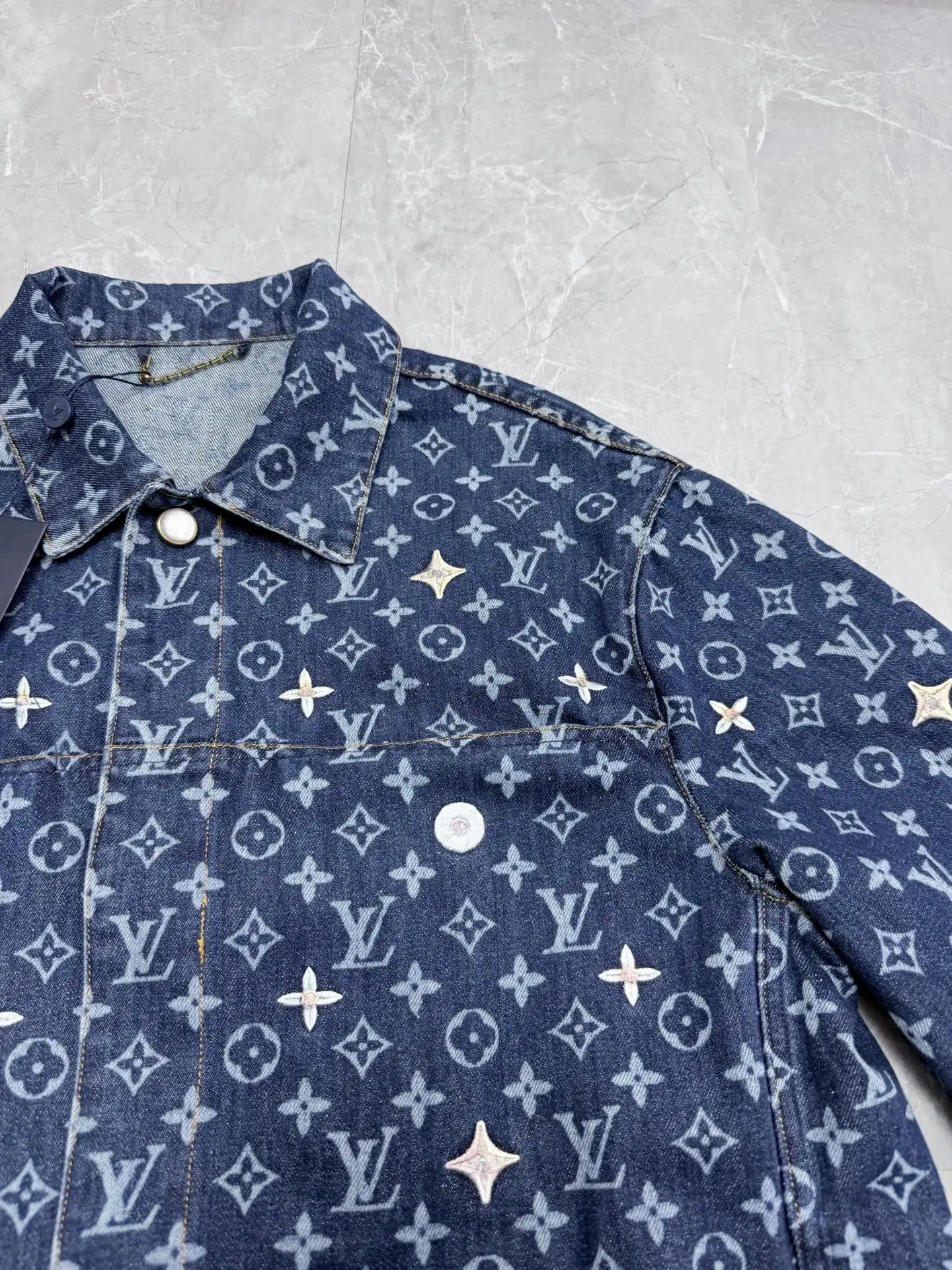 Monogram Embroidered Denim Shirt Jacket D40023334 — view 4