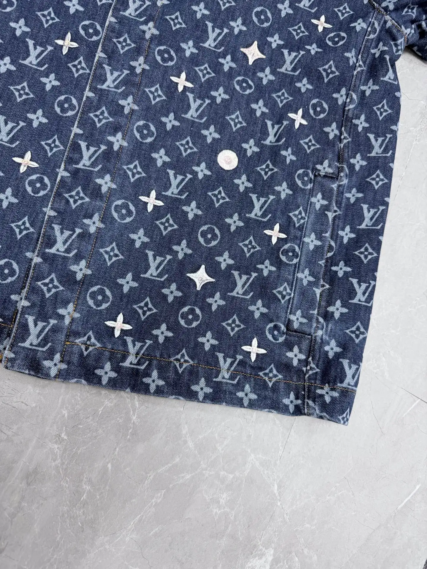 Monogram Embroidered Denim Shirt Jacket D40023334 — view 7