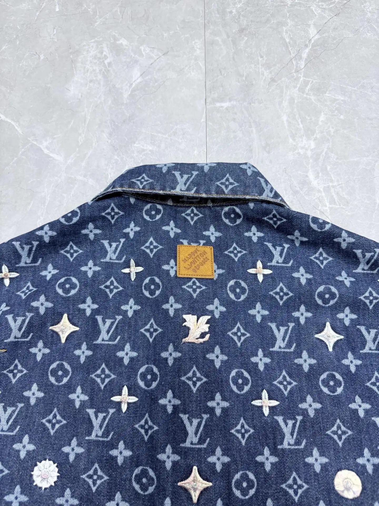 Monogram Embroidered Denim Shirt Jacket D40023334 — view 9