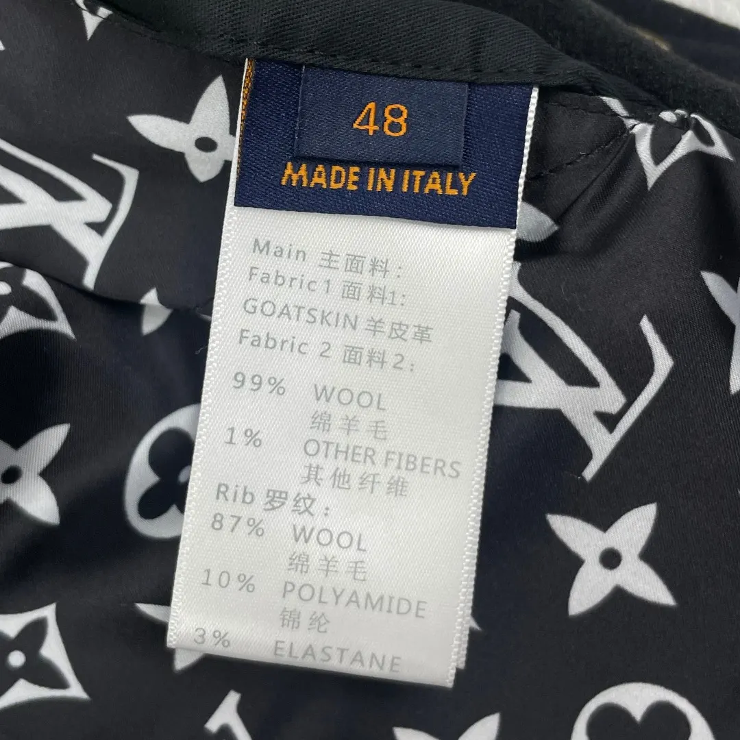 Wool and Grained Leather Varsity Jacket D41024595 — view 13