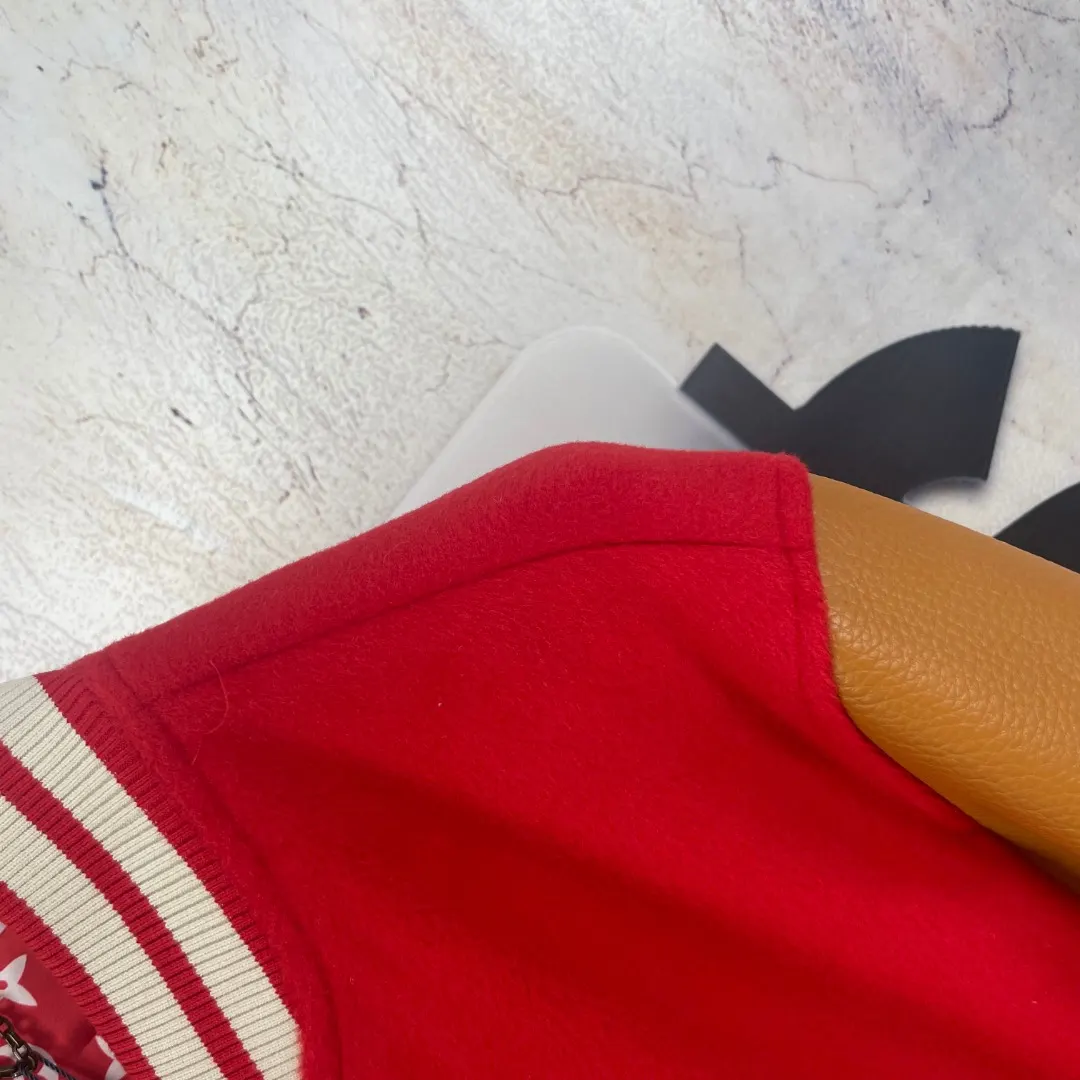 Louis Vuitton x Nigo Wool and Leather Varsity Jacket D41024596 — view 5