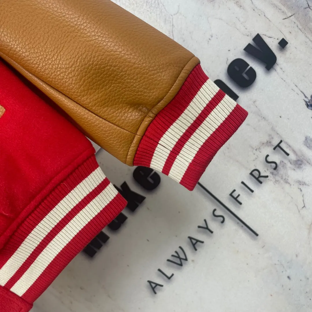 Louis Vuitton x Nigo Wool and Leather Varsity Jacket D41024596 — view 9