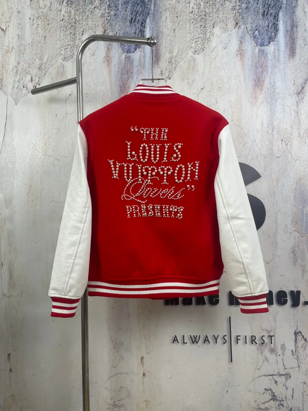 Embellished Wool and Leather Varsity Jacket D42024755 — view 2
