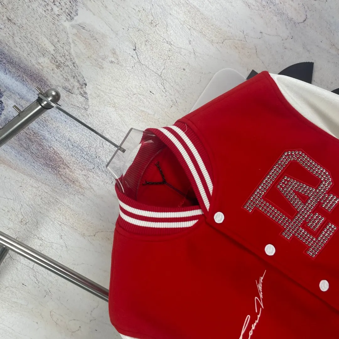 Embellished Wool and Leather Varsity Jacket D42024755 — view 3