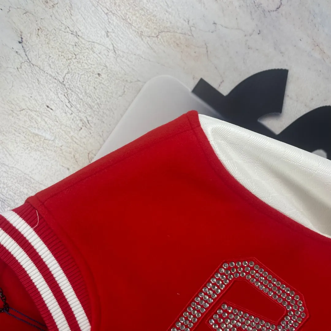 Embellished Wool and Leather Varsity Jacket D42024755 — view 4