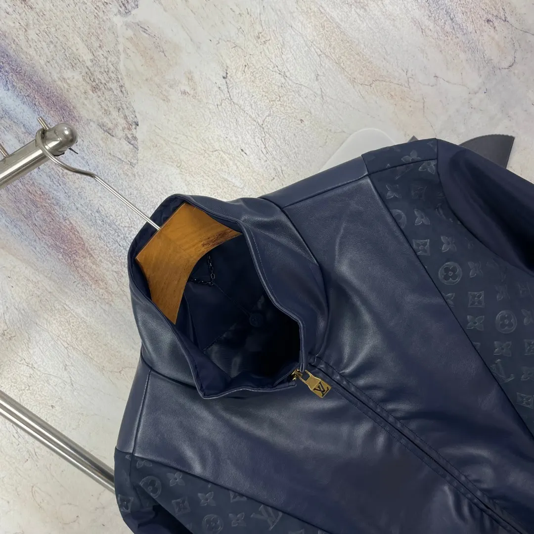 Monogram Mixed-Media Funnel-Neck Jacket D42024594 — view 3