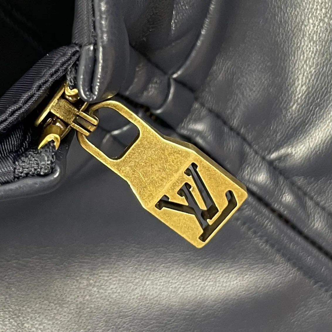 Monogram Mixed-Media Funnel-Neck Jacket D42024594 — view 4