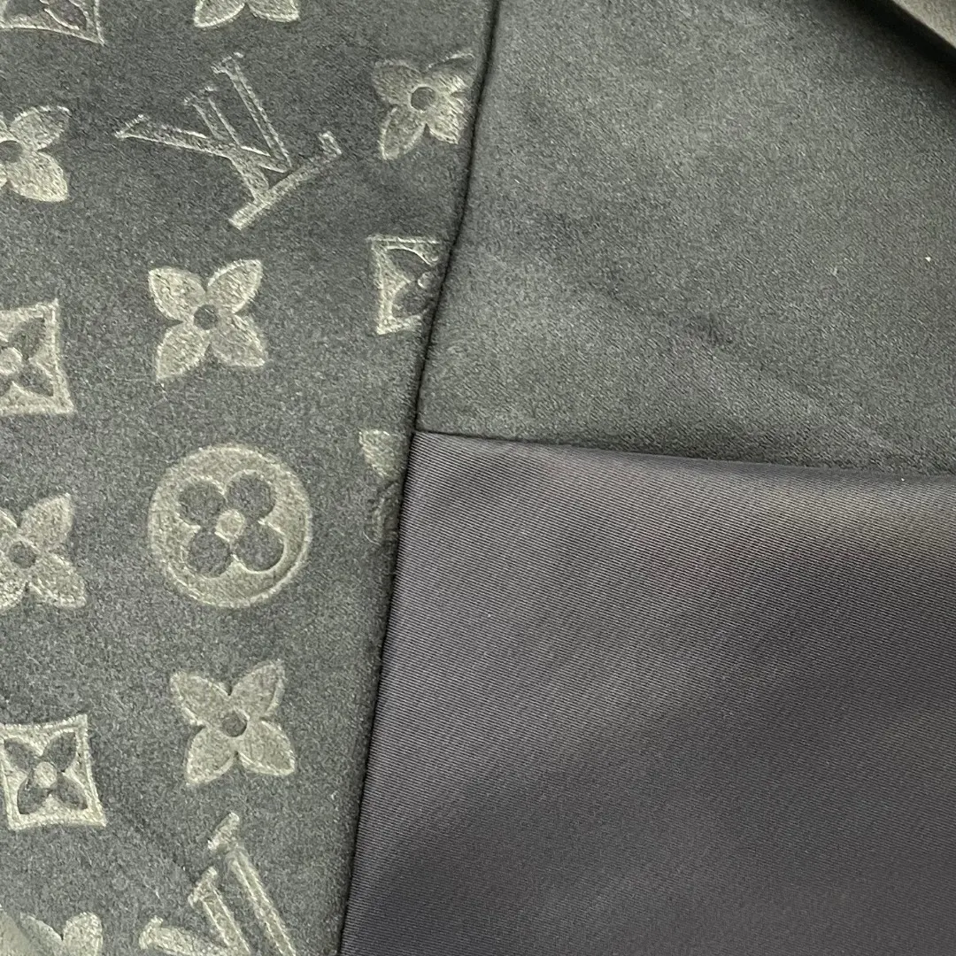 Monogram Mixed-Media Funnel-Neck Jacket D42024594 — view 7