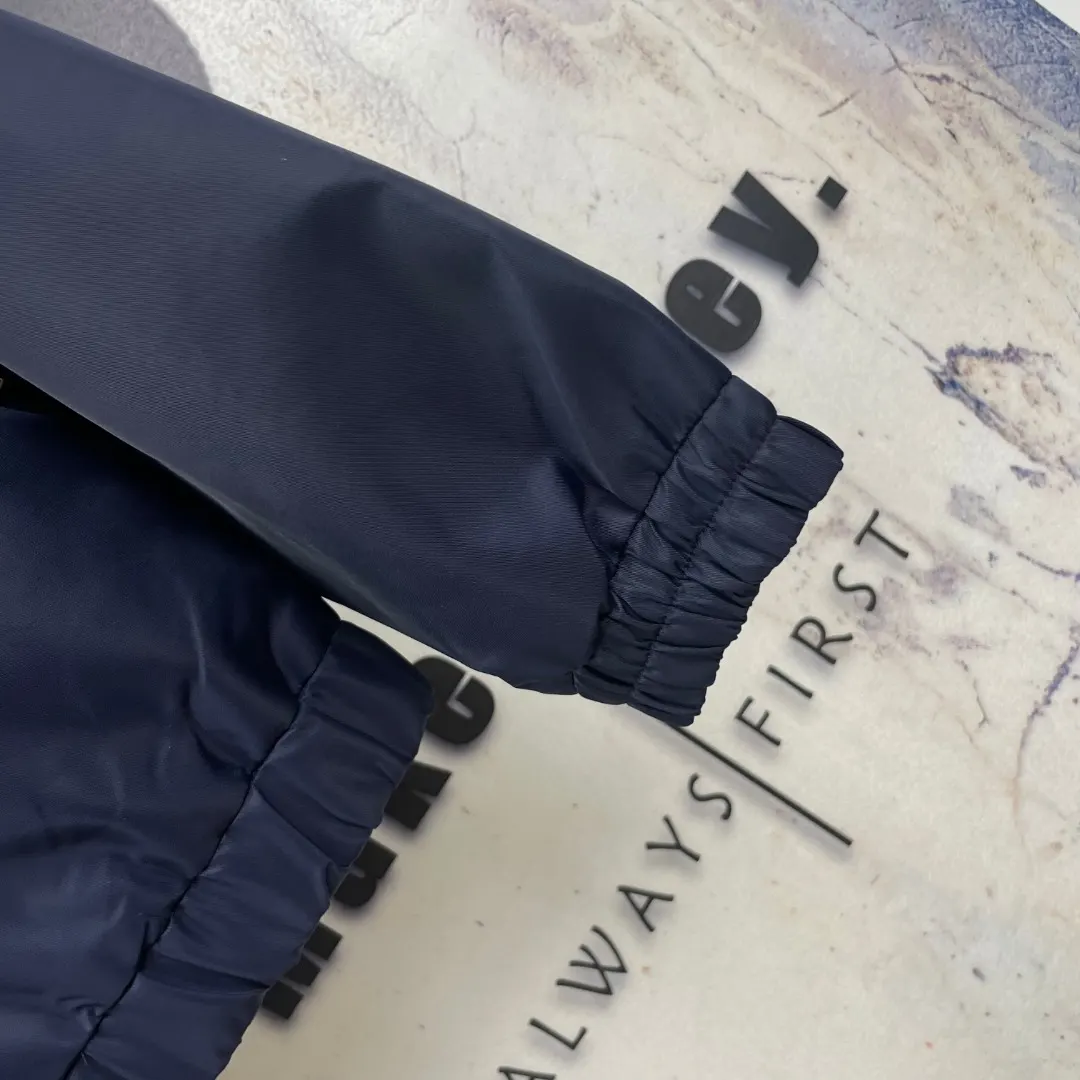 Monogram Mixed-Media Funnel-Neck Jacket D42024594 — view 8