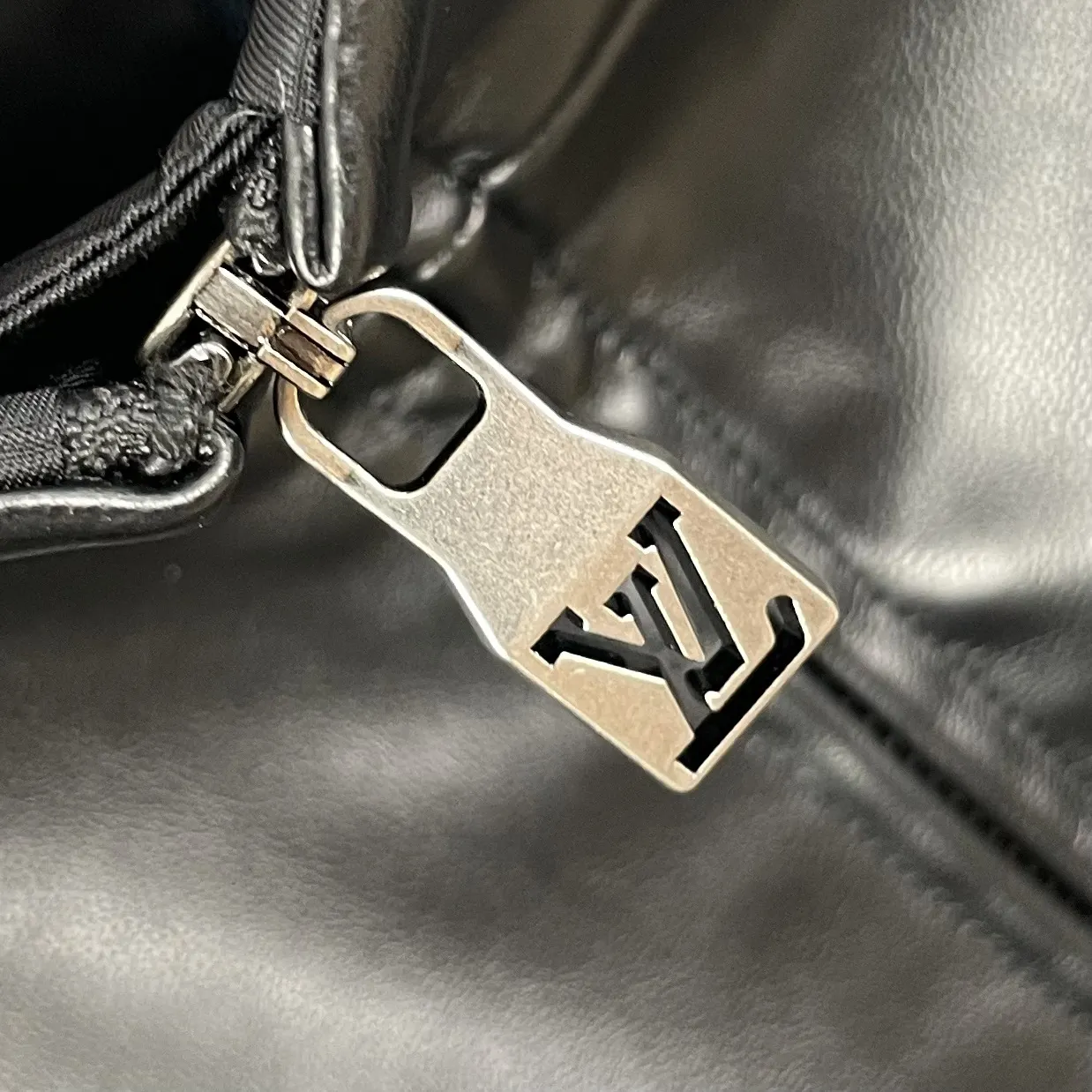 Monogram Mixed-Media Funnel-Neck Jacket D42024593 — view 5