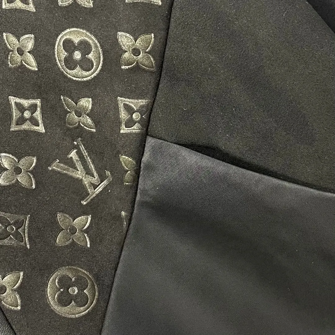 Monogram Mixed-Media Funnel-Neck Jacket D42024593 — view 8
