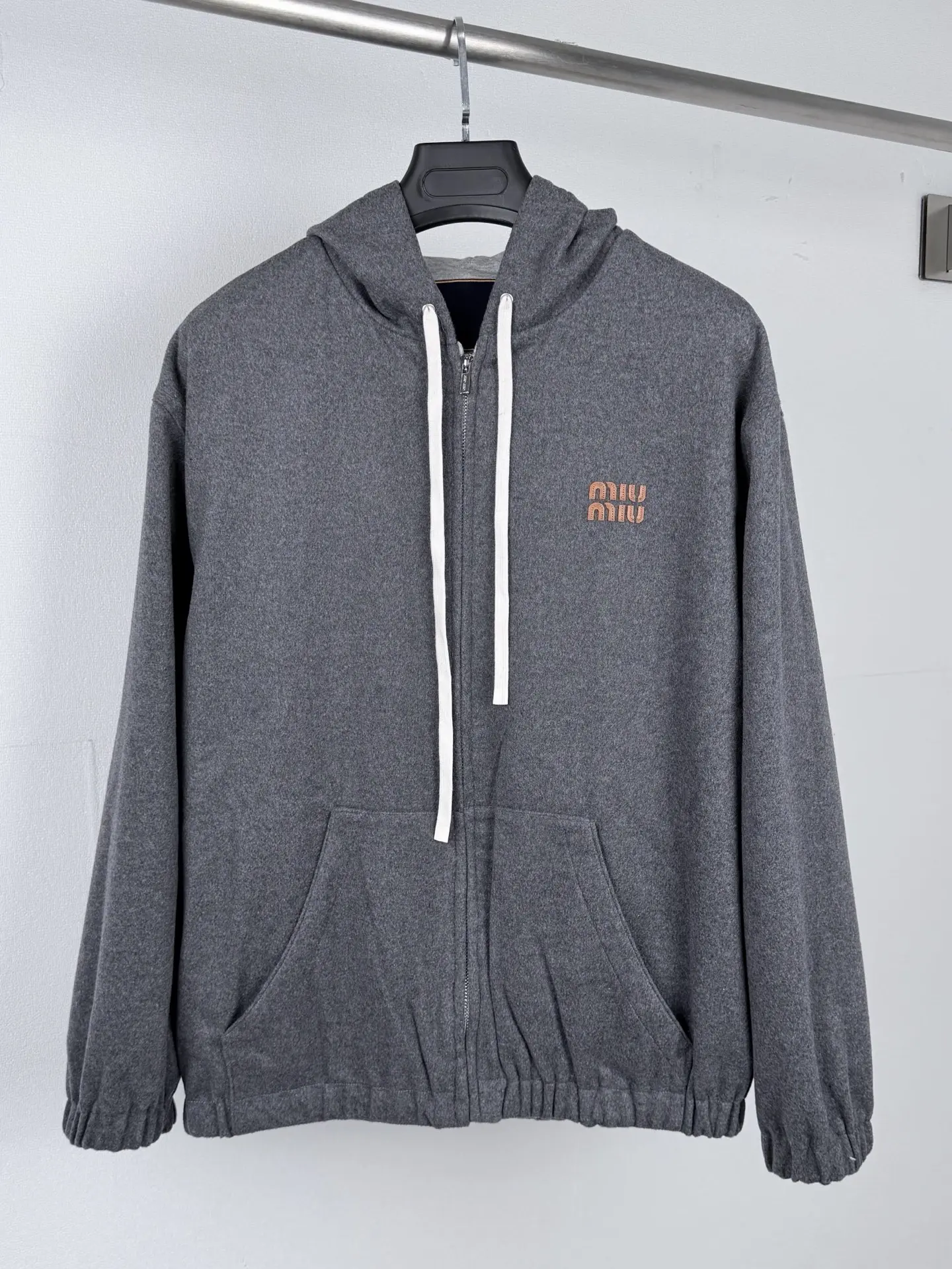 Reversible Striped Fleece Zip-Up Hoodie D42021304