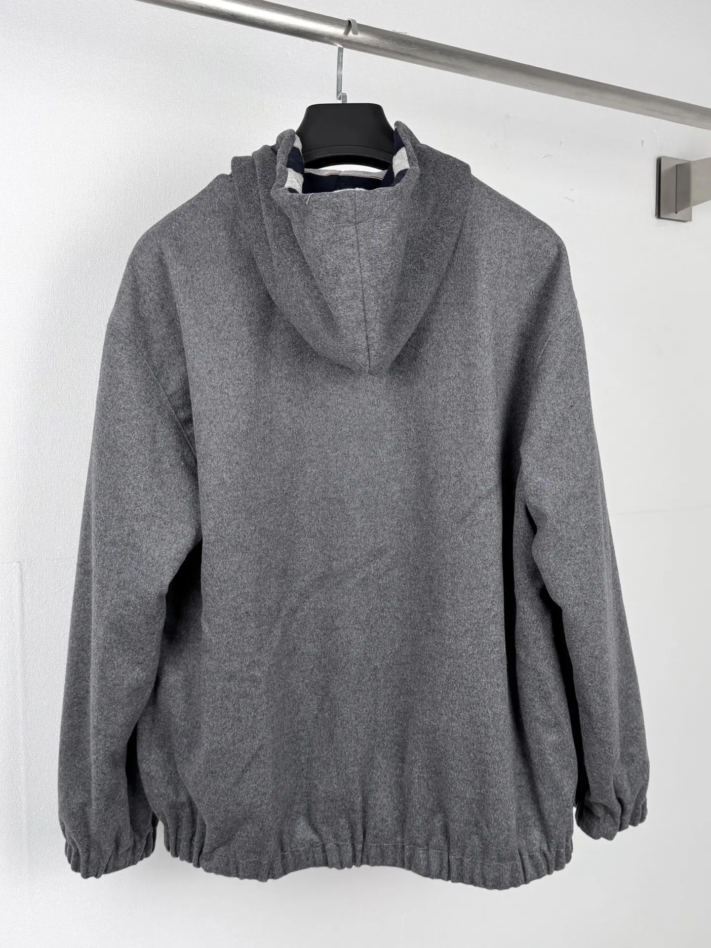 Reversible Striped Fleece Zip-Up Hoodie D42021304 — view 3