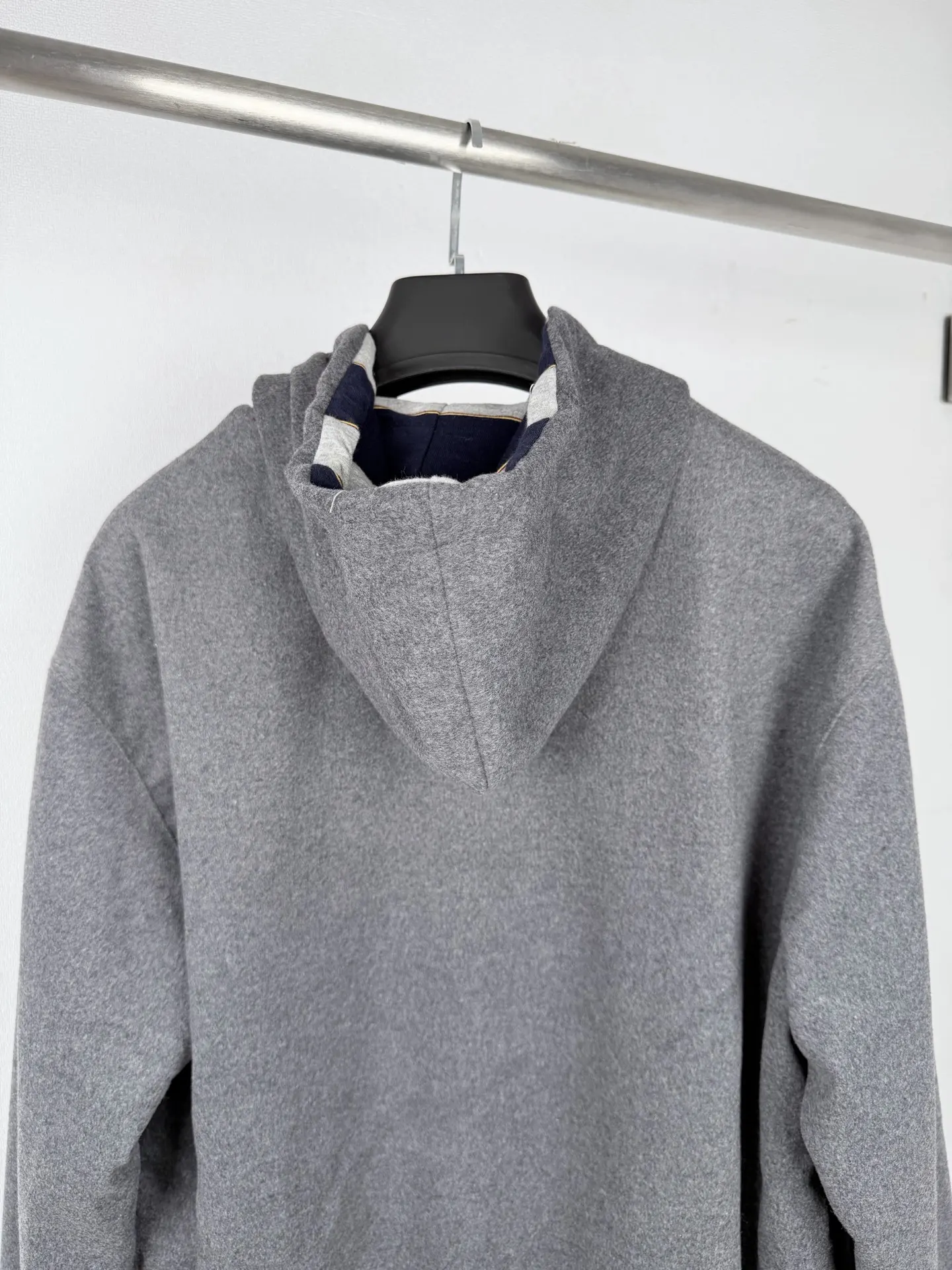 Reversible Striped Fleece Zip-Up Hoodie D42021304 — view 4