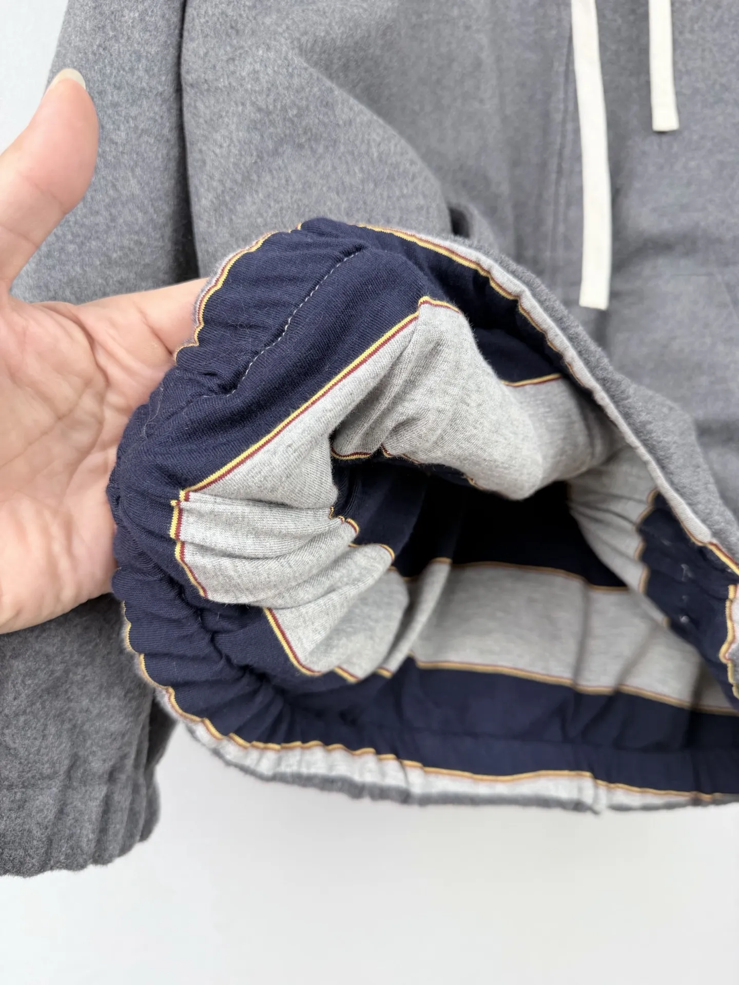 Reversible Striped Fleece Zip-Up Hoodie D42021304 — view 10