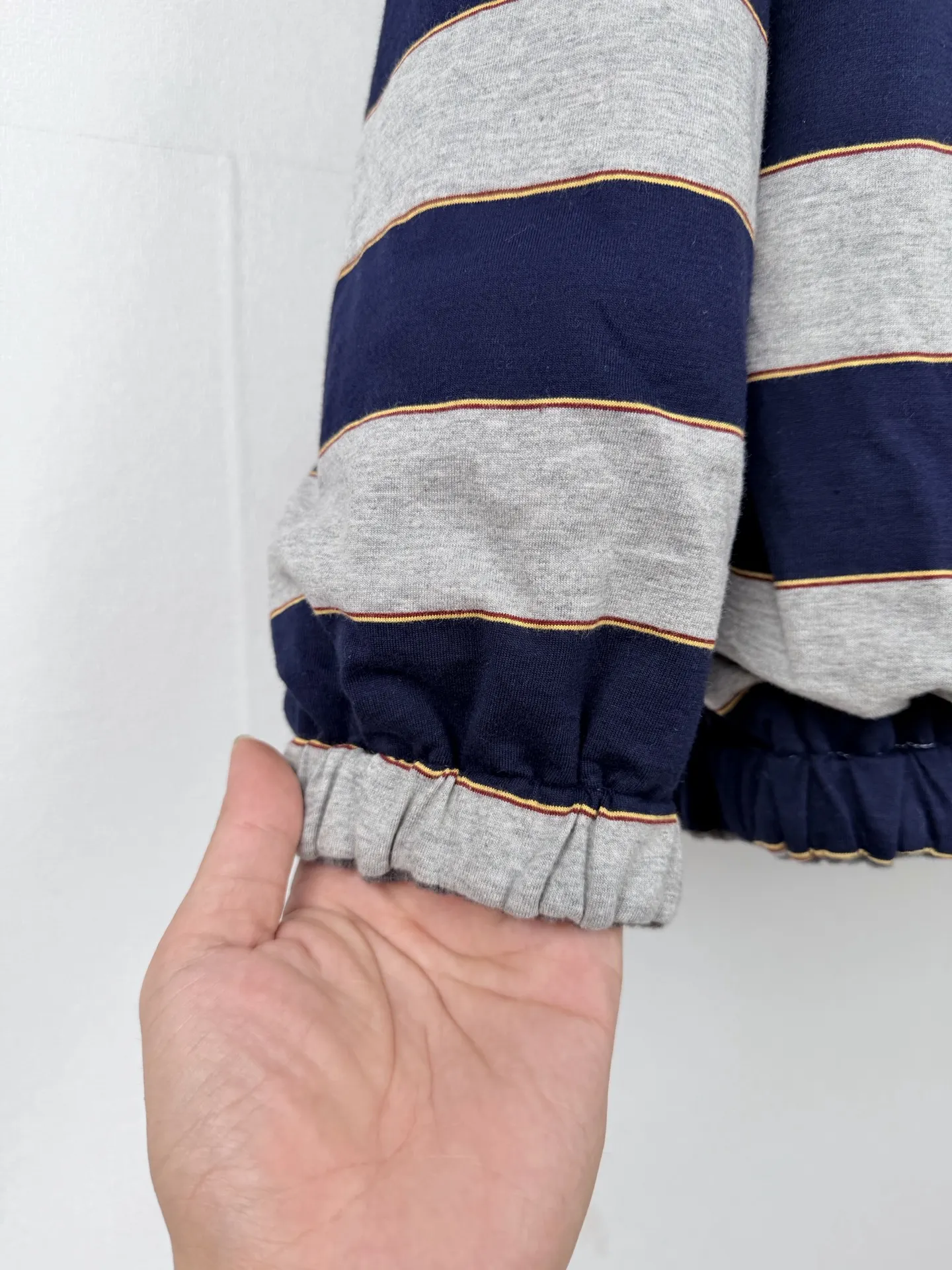 Reversible Striped Fleece-Lined Hooded Jacket D42021303 — view 8