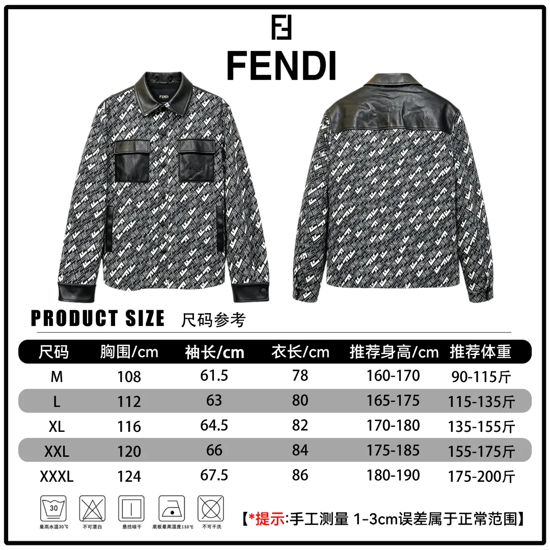 FF Monogram Leather-Trimmed Workwear Jacket D42524604 — view 12