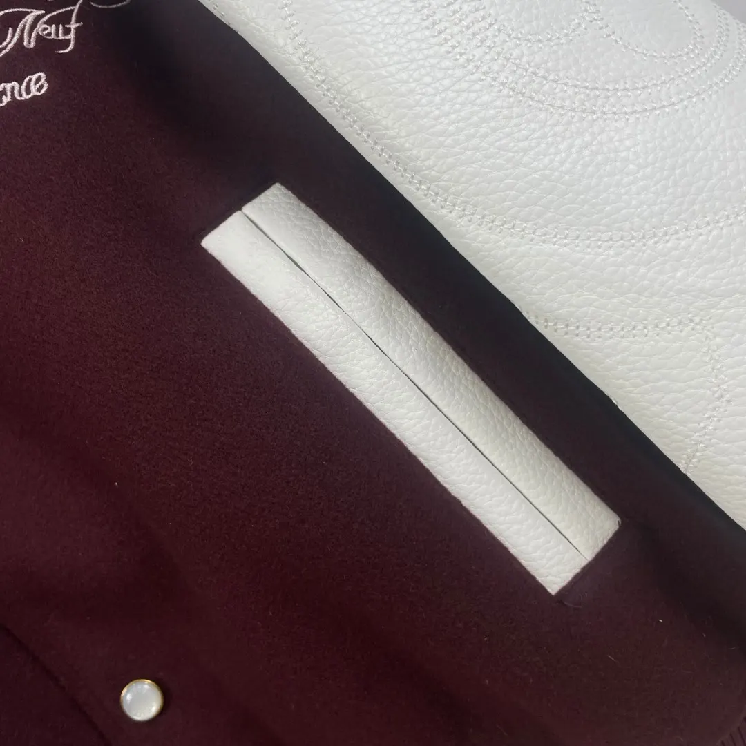 Logo-Embroidered Wool and Leather Varsity Jacket D42524589 — view 8