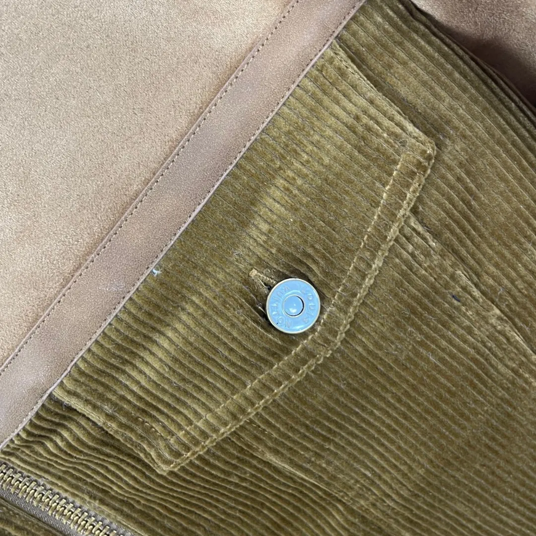 Corduroy and Faux-Suede Shearling-Collar Jacket D43024590 — view 7