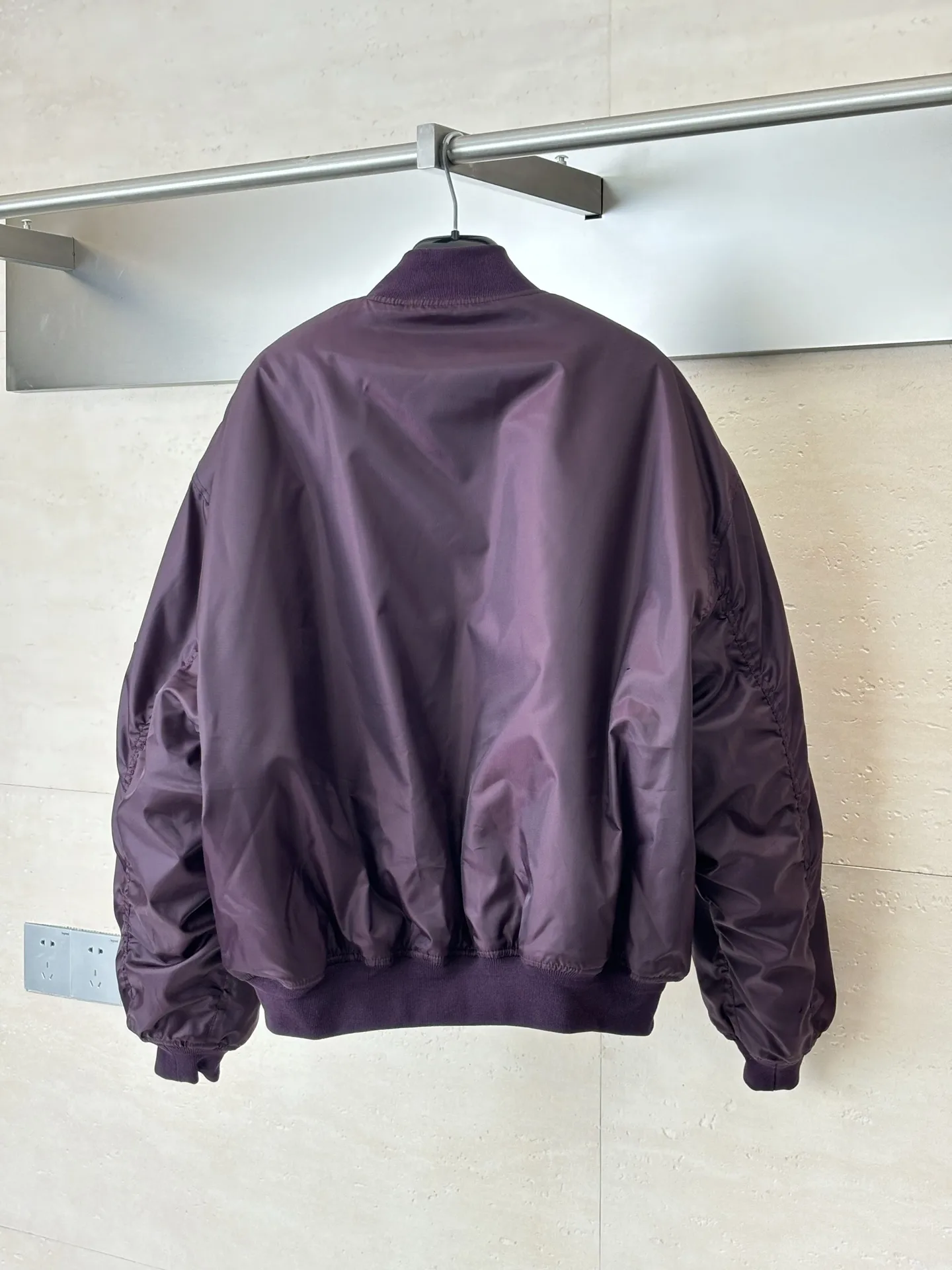 Embroidered Crest Oversized Bomber Jacket D43524727 — view 2