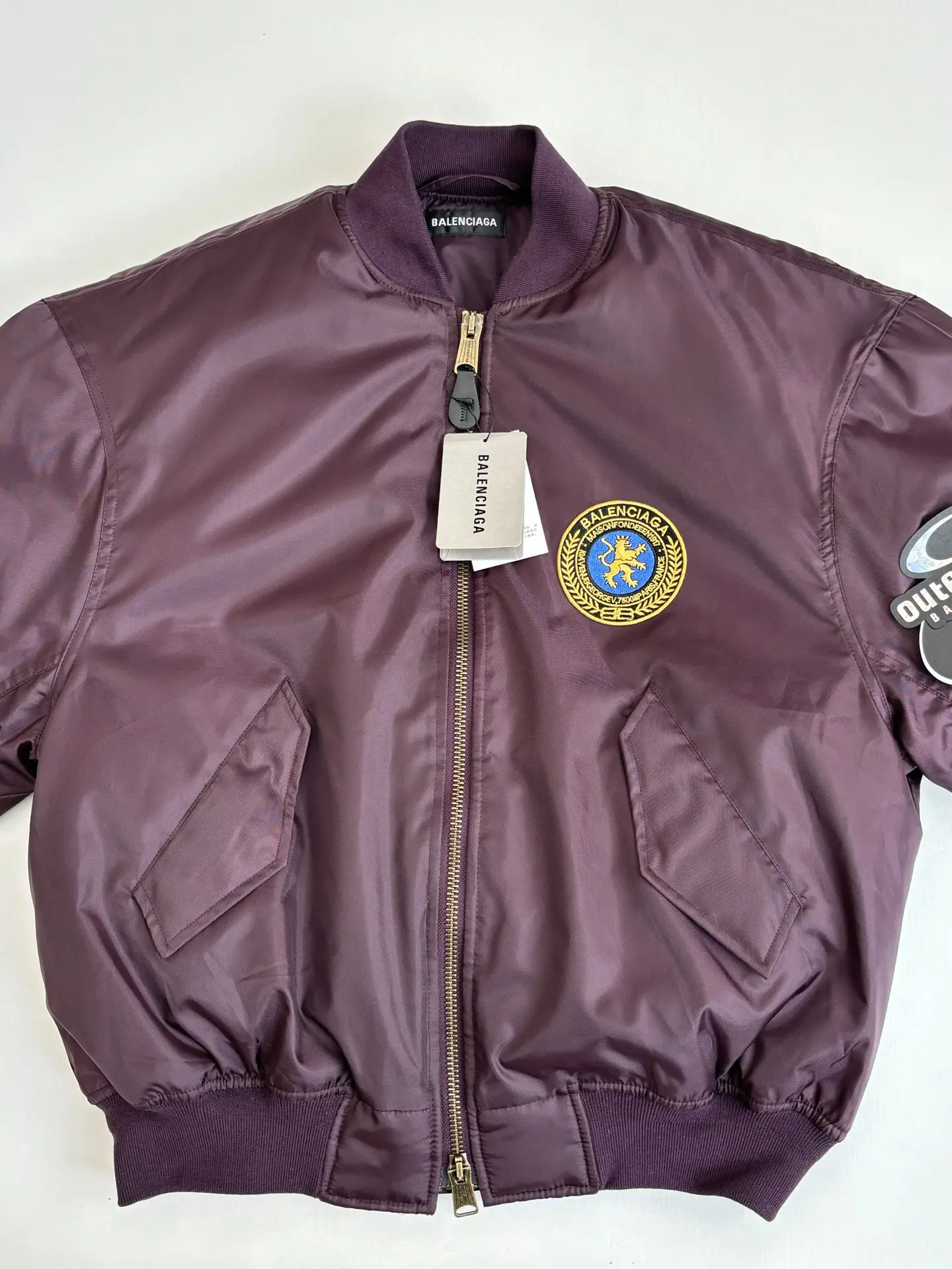 Embroidered Crest Oversized Bomber Jacket D43524727 — view 4