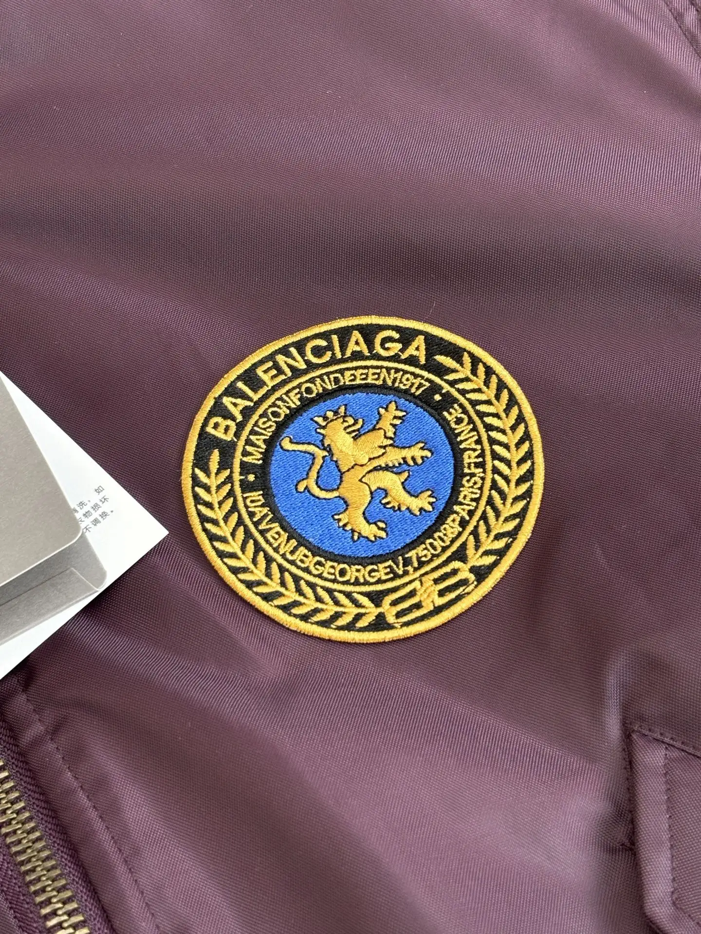 Embroidered Crest Oversized Bomber Jacket D43524727 — view 6