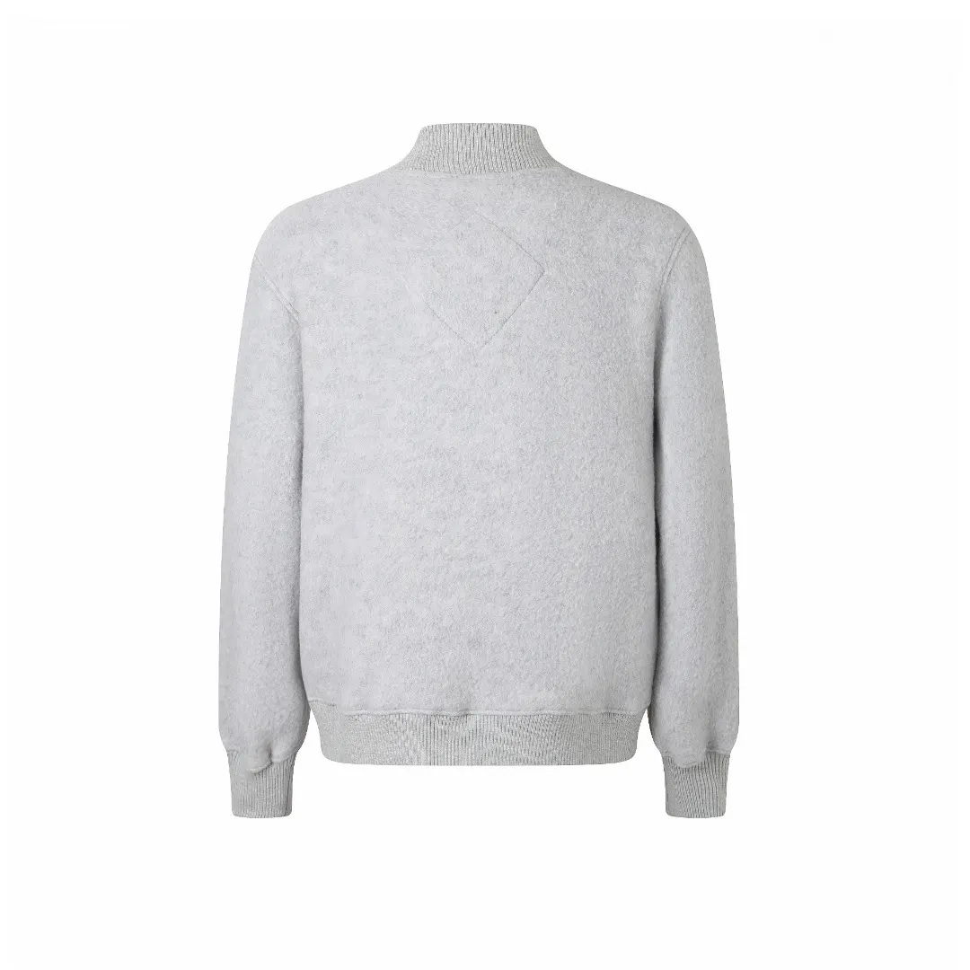 Wool-Blend Bomber Jacket with Logo Patch D43523209 — view 3
