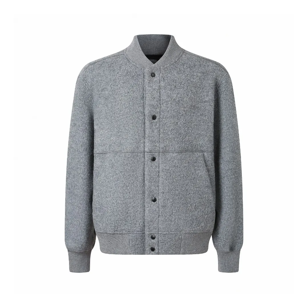 Wool-Blend Fleece Bomber Jacket D43523208
