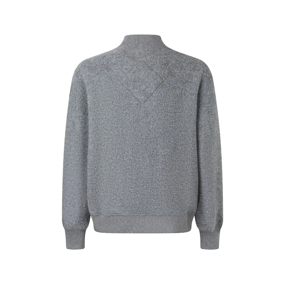 Wool-Blend Fleece Bomber Jacket D43523208 — view 3