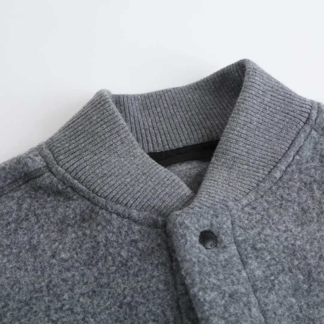 Wool-Blend Fleece Bomber Jacket D43523208 — view 4