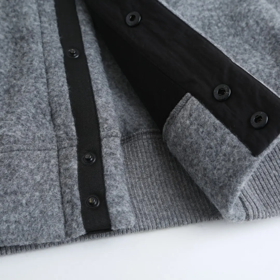 Wool-Blend Fleece Bomber Jacket D43523208 — view 8