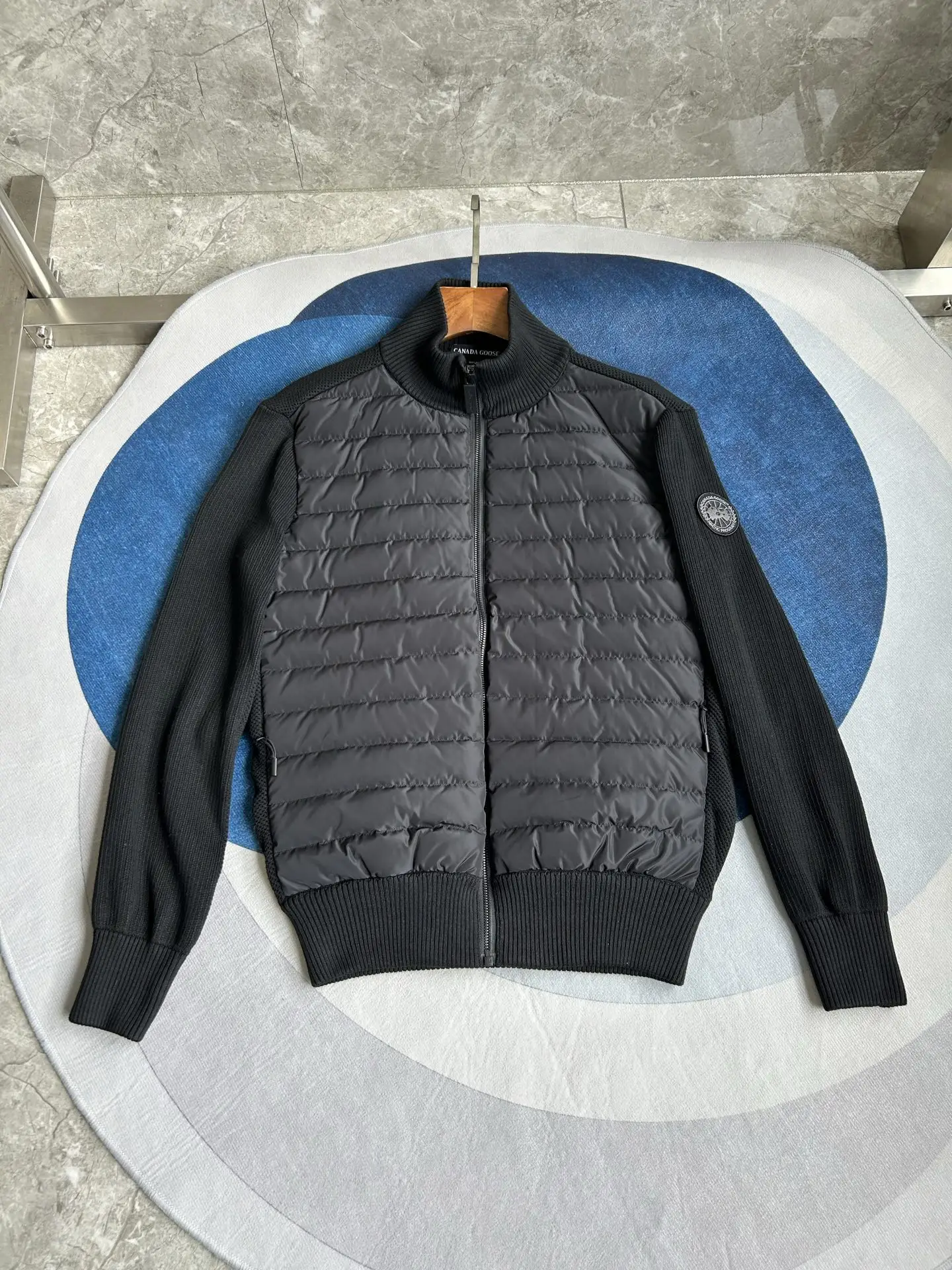 HyBridge Knit Merino Wool and Down Jacket D44024022 — view 3