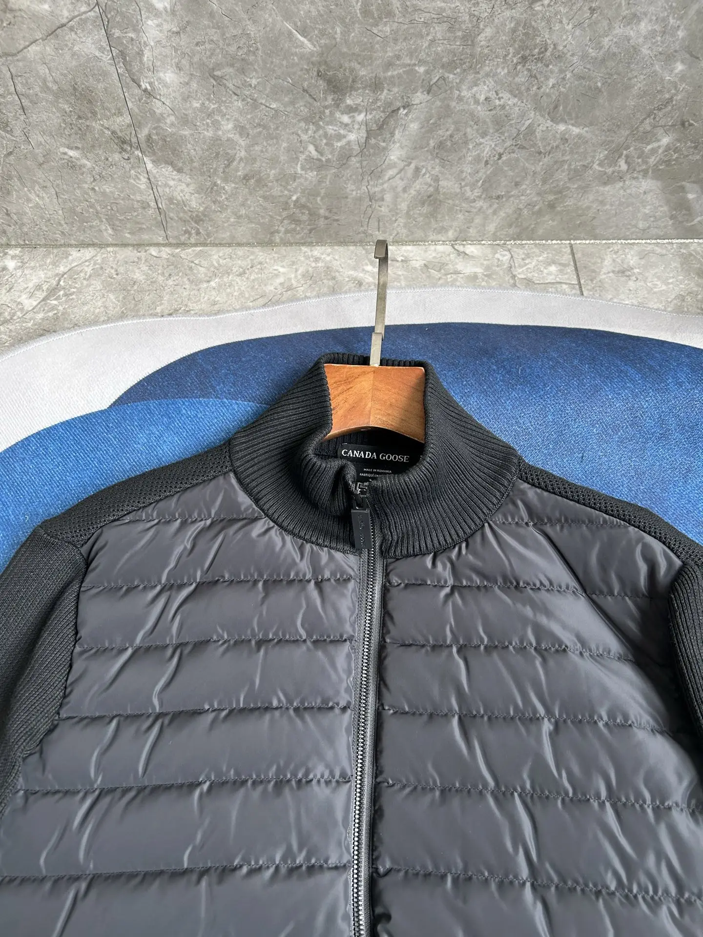 HyBridge Knit Merino Wool and Down Jacket D44024022 — view 17
