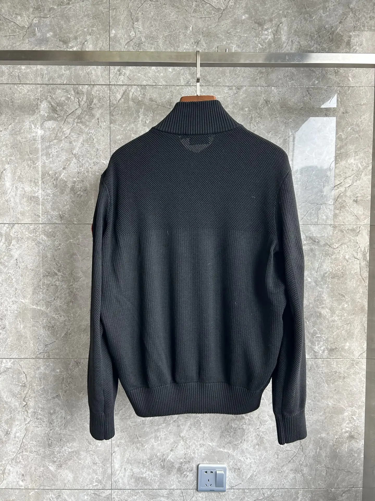 HyBridge Knit Jacket with Down-Filled Panels D44024024 — view 2