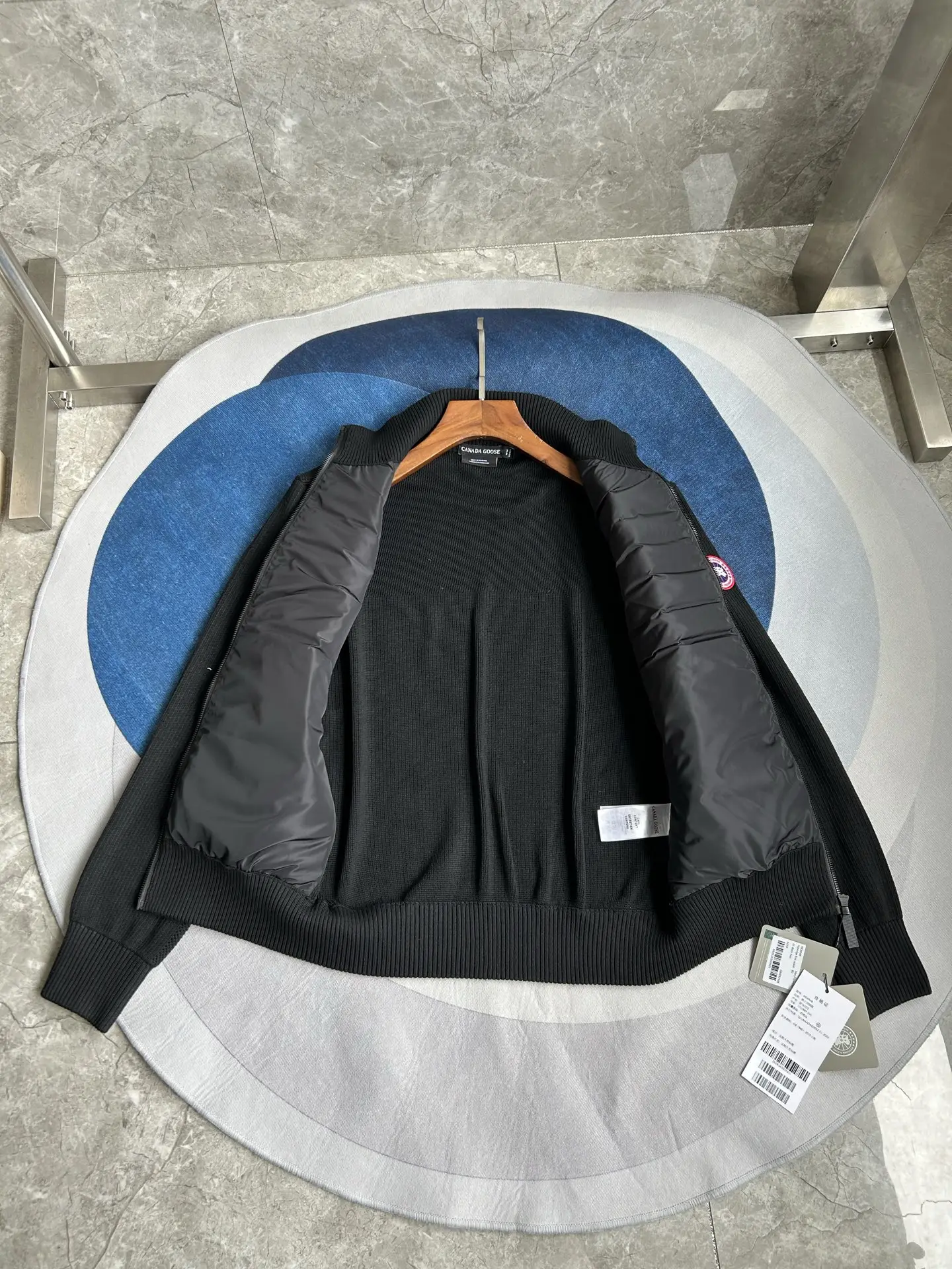 HyBridge Knit Jacket with Down-Filled Panels D44024024 — view 4