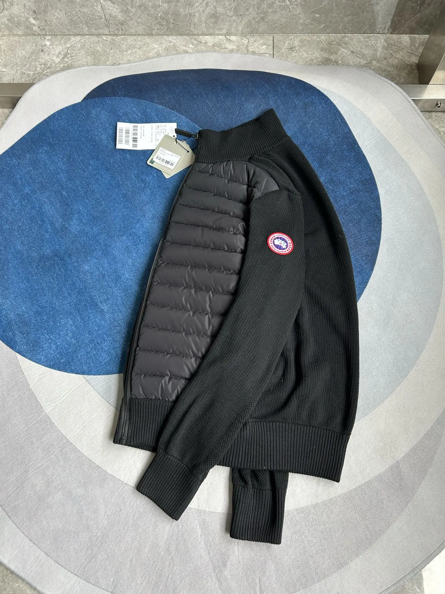HyBridge Knit Jacket with Down-Filled Panels D44024024 — view 5