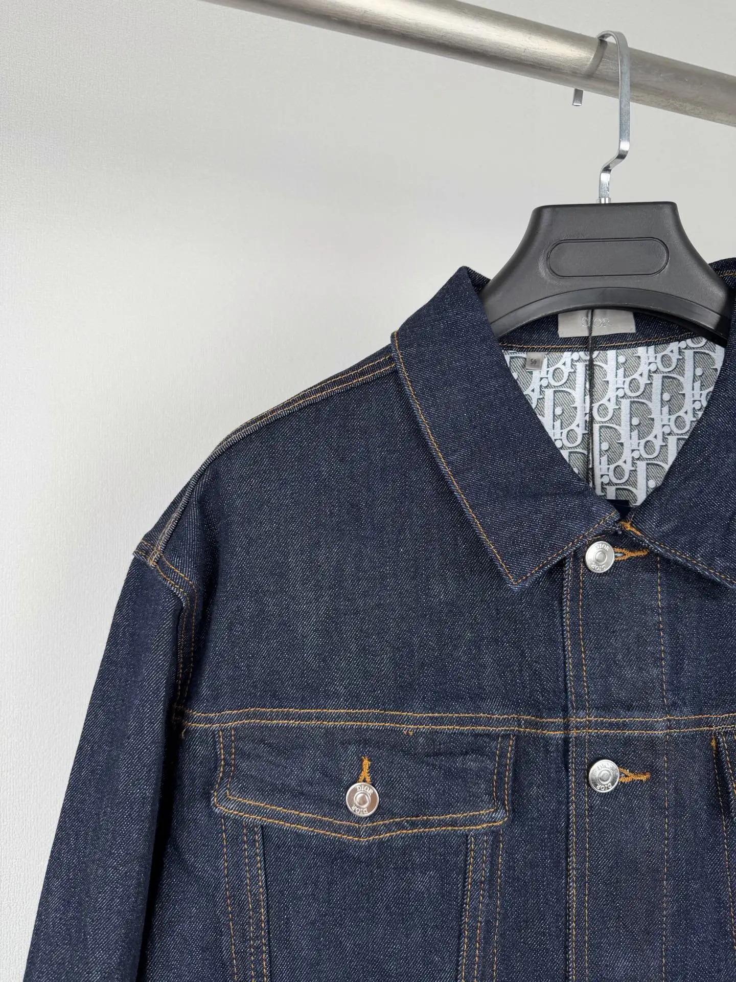 Oblique Lining Denim Trucker Jacket D44021388 — view 6