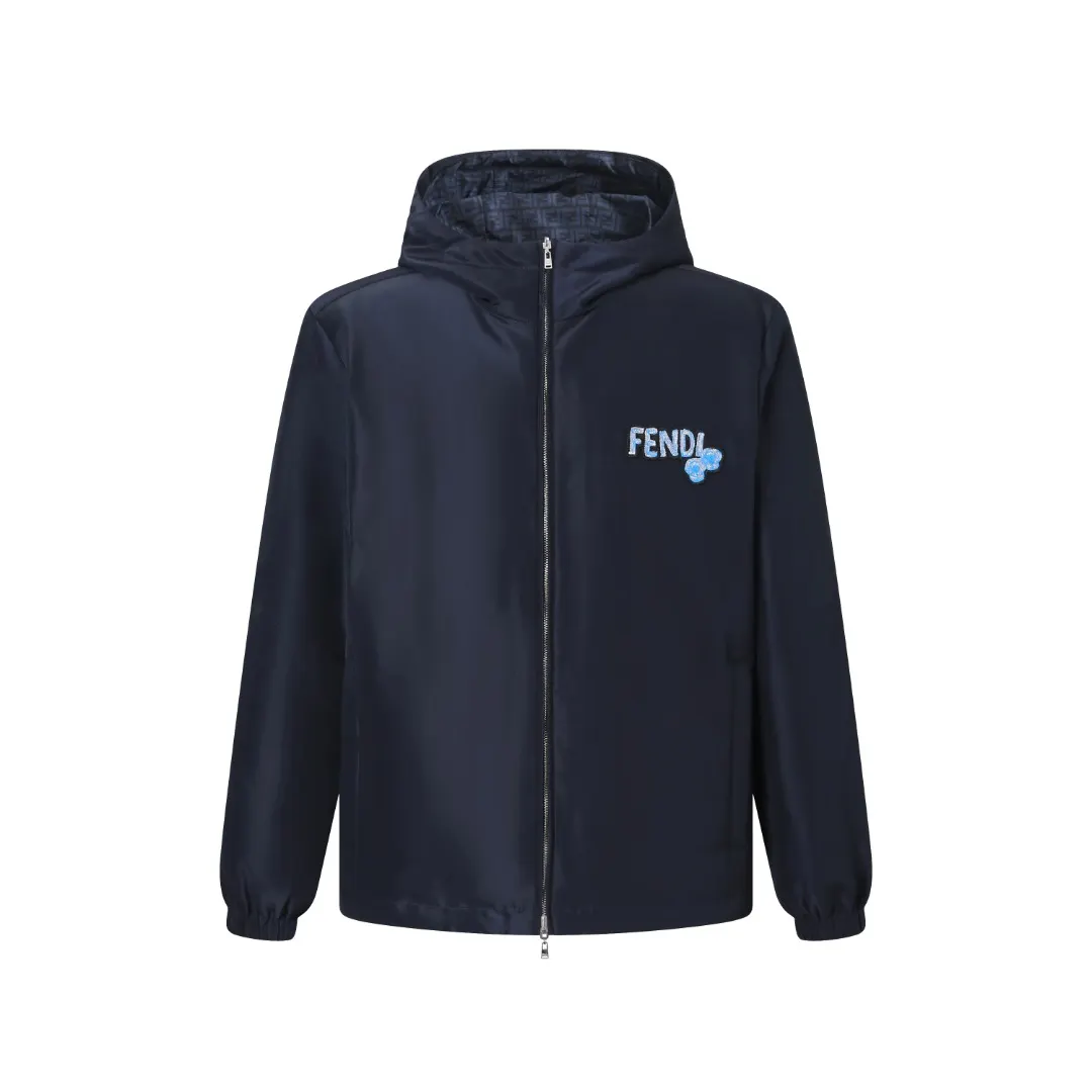 Reversible Logo-Embroidered Hooded Jacket D44021210