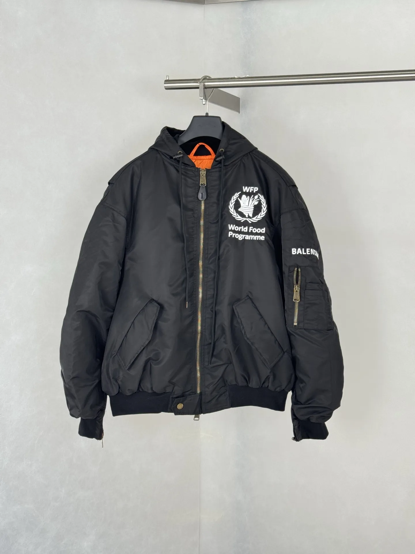 WFP Embroidered Hooded Bomber Jacket D46021253