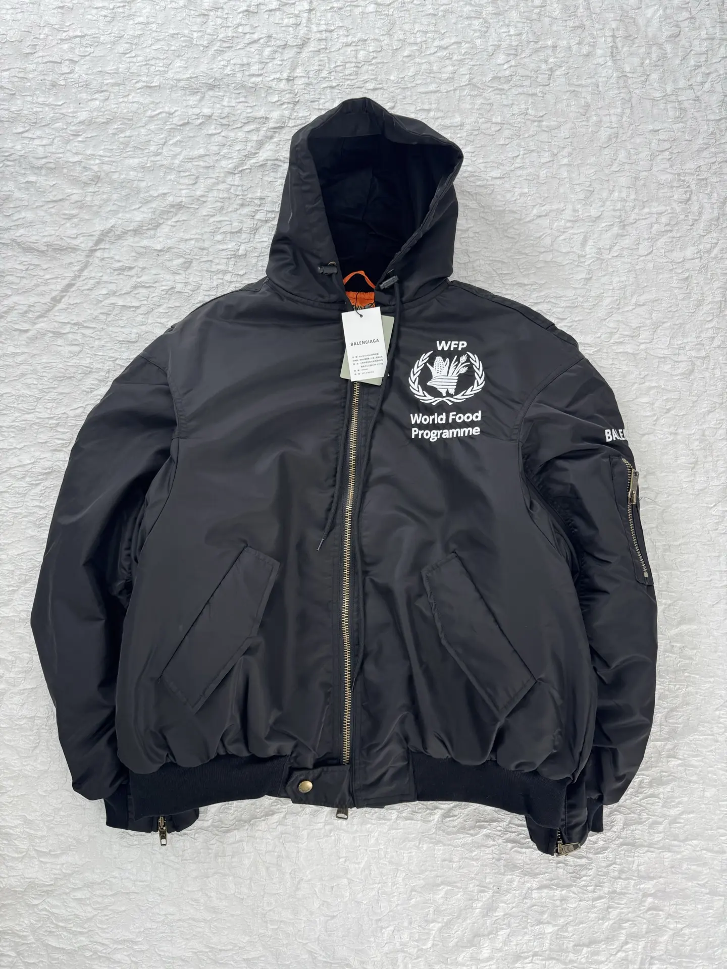 WFP Embroidered Hooded Bomber Jacket D46021253 — view 3