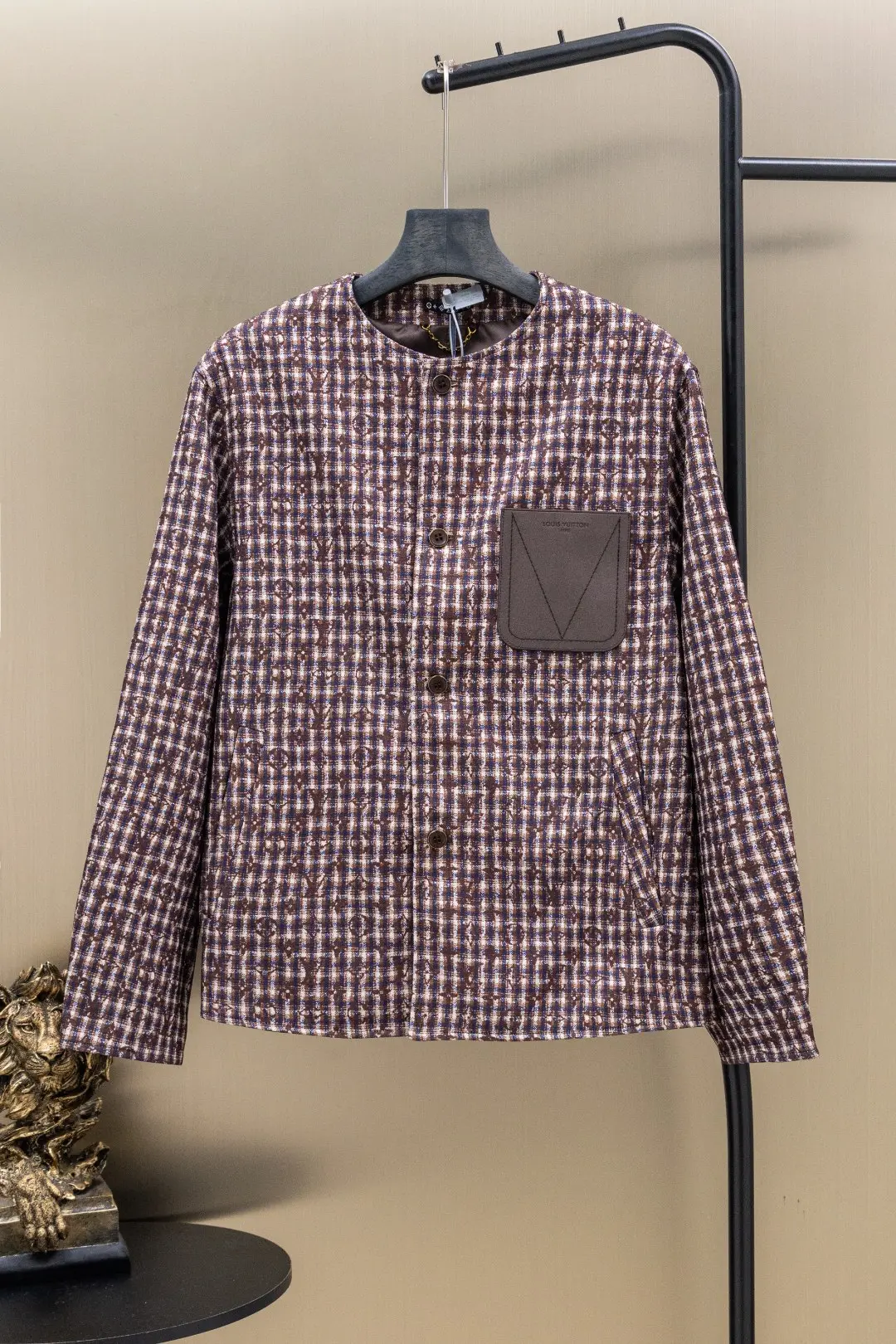 Monogram Chic Collarless Tweed Jacket D49024730